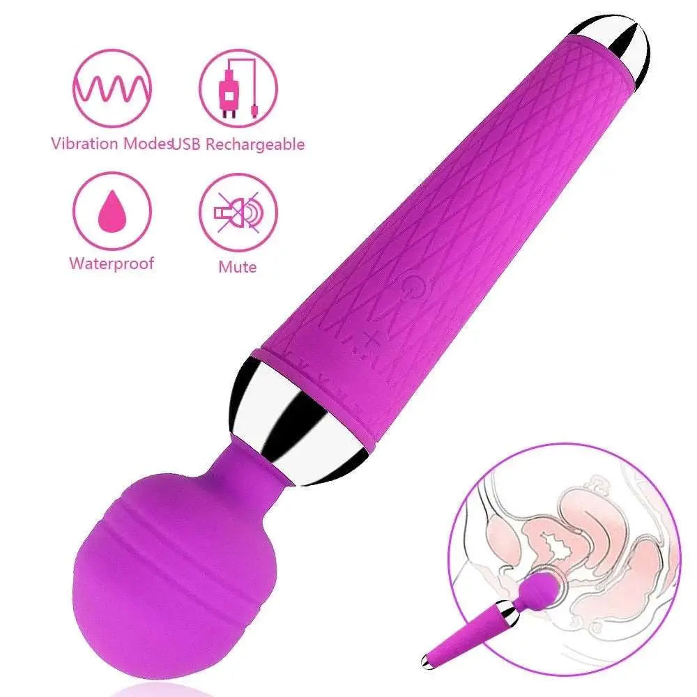 20 Speeds Powerful Vibrator AV Rod Magic-Wand Clitoris Stimulator Sex Toys for Women G Spot Massager Adult Female Erotic Product