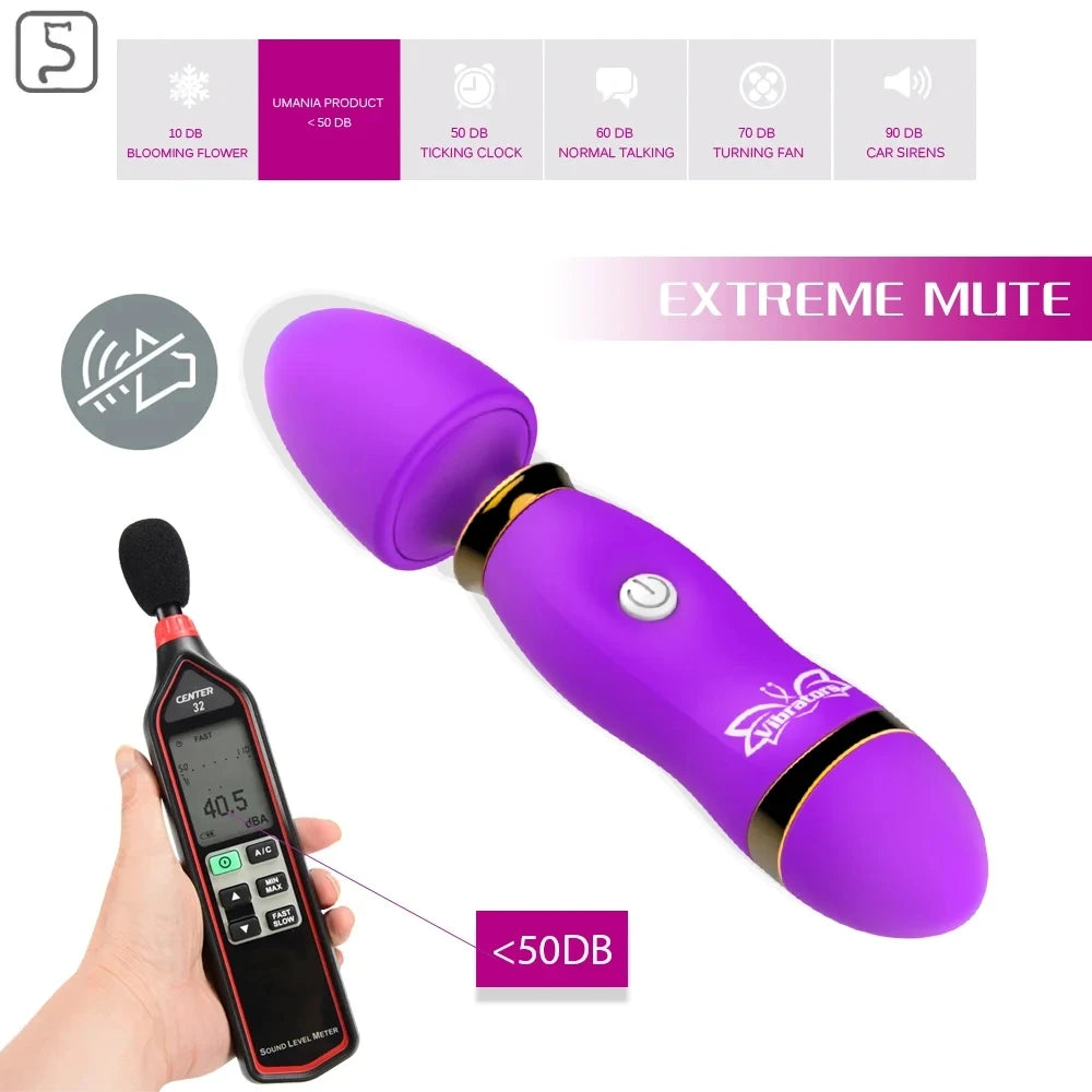 12 Modes Vibration Mini Vibrator Magic Stick Massager Clitoris G-Spot Vibrators Sex Toy For Women Adults 18 Female Masturbator - Twisssted