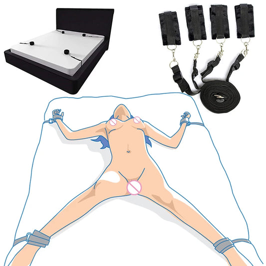 Adult Games Sex Products No Vibrators Sex Toys For Women Couples Handcuffs Bdsm Bondage Set Restraints Wrists & Ankle Cuffs - Twisssted