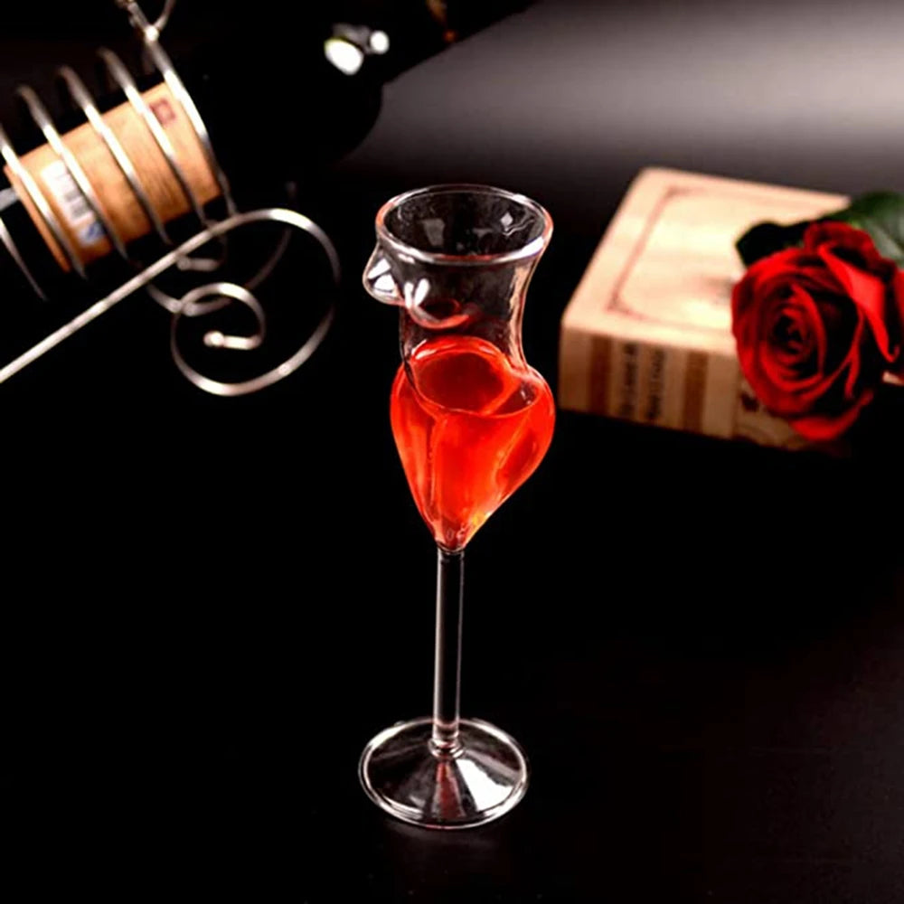 1PC Women Body Shape Red Wine Glass Goblet Party Wine Mug Cocktail Glasses Bar Club Beauty Goblet Glass Naked Girl Cup