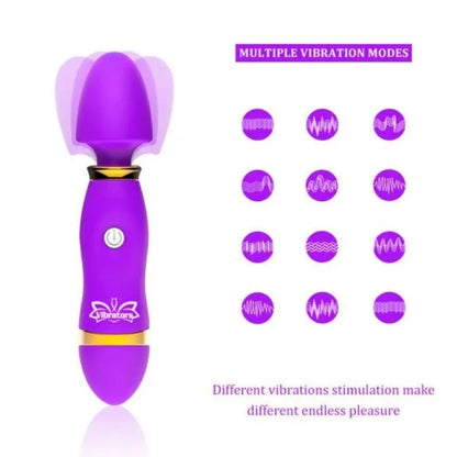 12 Modes Vibration Mini Vibrator Magic Stick Massager Clitoris G-Spot Vibrators Sex Toy For Women Adults 18 Female Masturbator - Twisssted